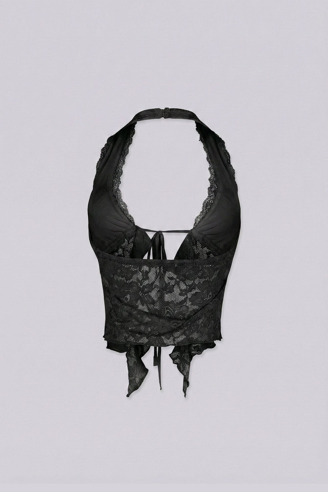 Flora Floral Lace Halter Crop Top