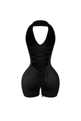 Heading Up Halter Ribbed Knit Romper