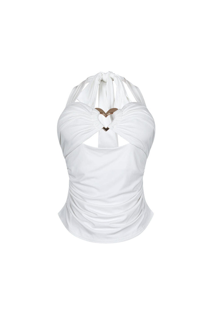 Micah Heart Metal Halter Top