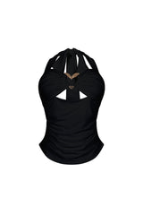 Micah Heart Metal Halter Top