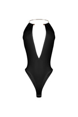 Nico Gold Choker Deep V Bodysuit