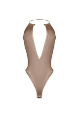 Nico Gold Choker Deep V Bodysuit