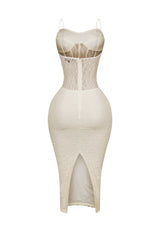 Elaine Mesh Lace Corset Dress