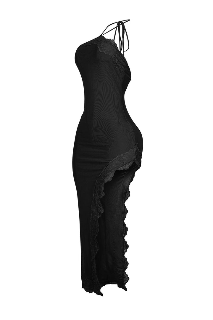 Shae Lace Halter Slit Maxi Dress