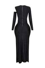 Montana Nylon Metal Chain Maxi Dress