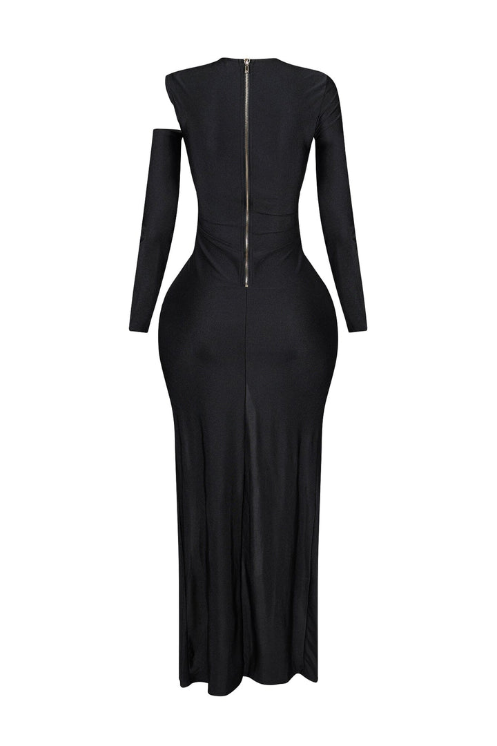 Montana Nylon Metal Chain Maxi Dress