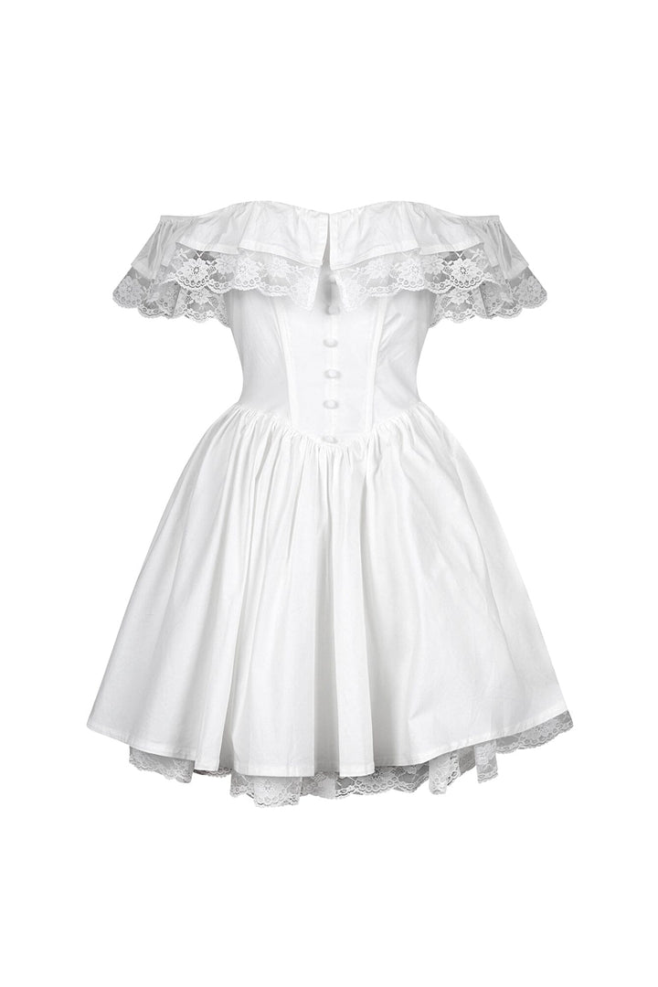 Minami Poplin Off Shoulder Mini Dress