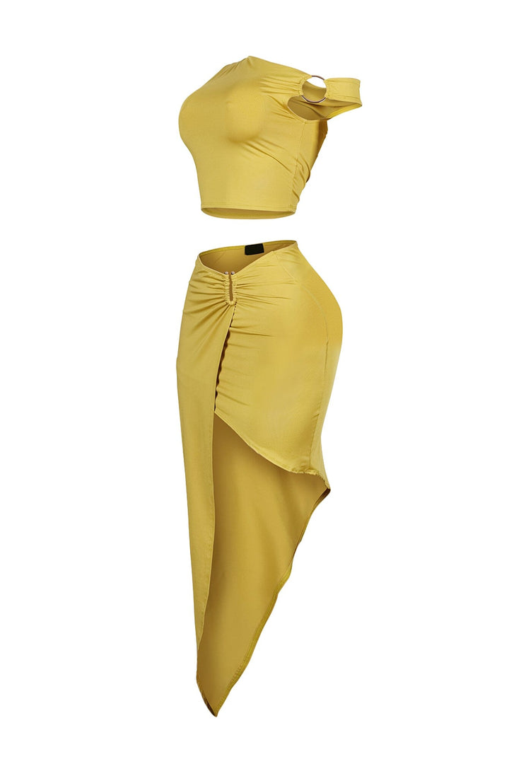 Tiernan Gold Ring Top &amp; Skirt SET