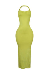 Evelynn Twisted Halter Multi Way Maxi Dress
