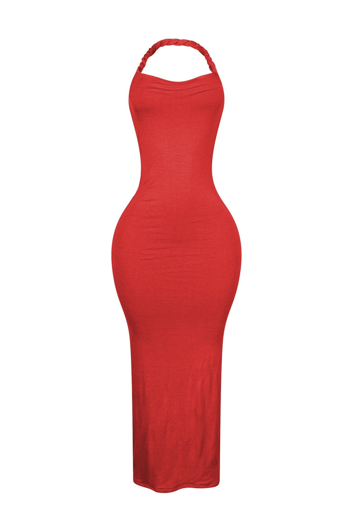 Evelynn Twisted Halter Multi Way Maxi Dress