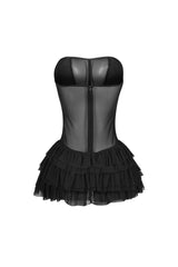 Rory Mesh Tube Lace Corset Mini Dress