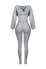 Margaret Mineral Washed Zipper Jumpsuit