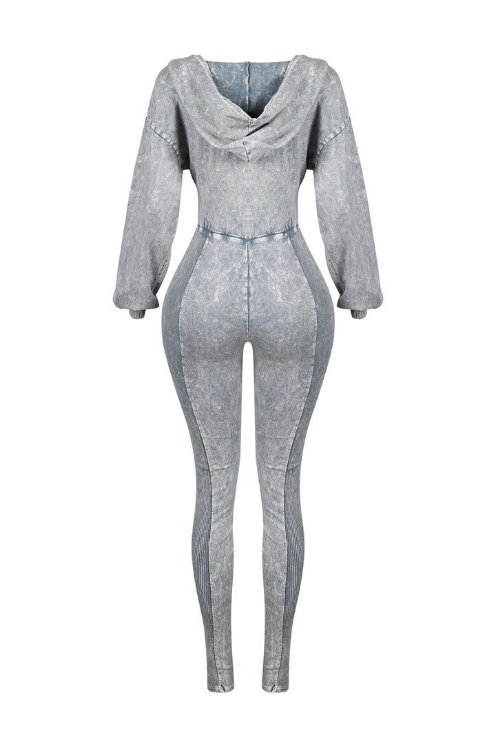 Margaret Mineral Washed Zipper Jumpsuit