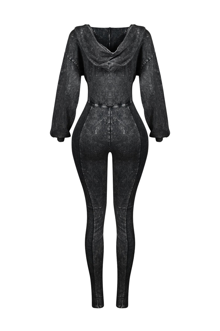 Margaret Mineral Washed Zipper Jumpsuit