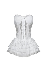 Noel Lace Tube Ruffle Mini Dress
