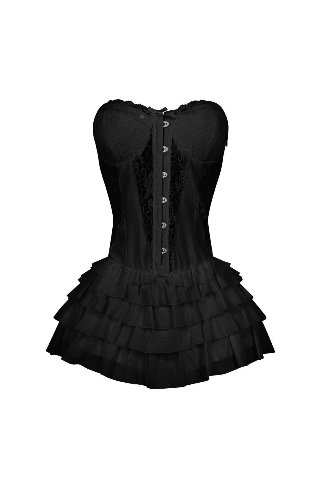 Noel Lace Tube Ruffle Mini Dress