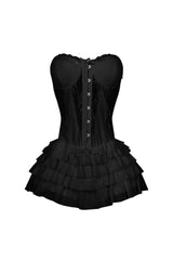 Noel Lace Tube Ruffle Mini Dress