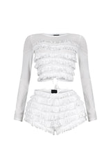 Sunny Mesh Lace Top &amp; Shorts SET