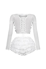 Sunny Mesh Lace Top &amp; Shorts SET