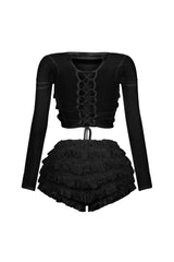 Sunny Mesh Lace Top &amp; Shorts SET