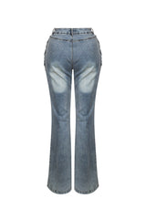 Stering Denim Lace Up Jeans