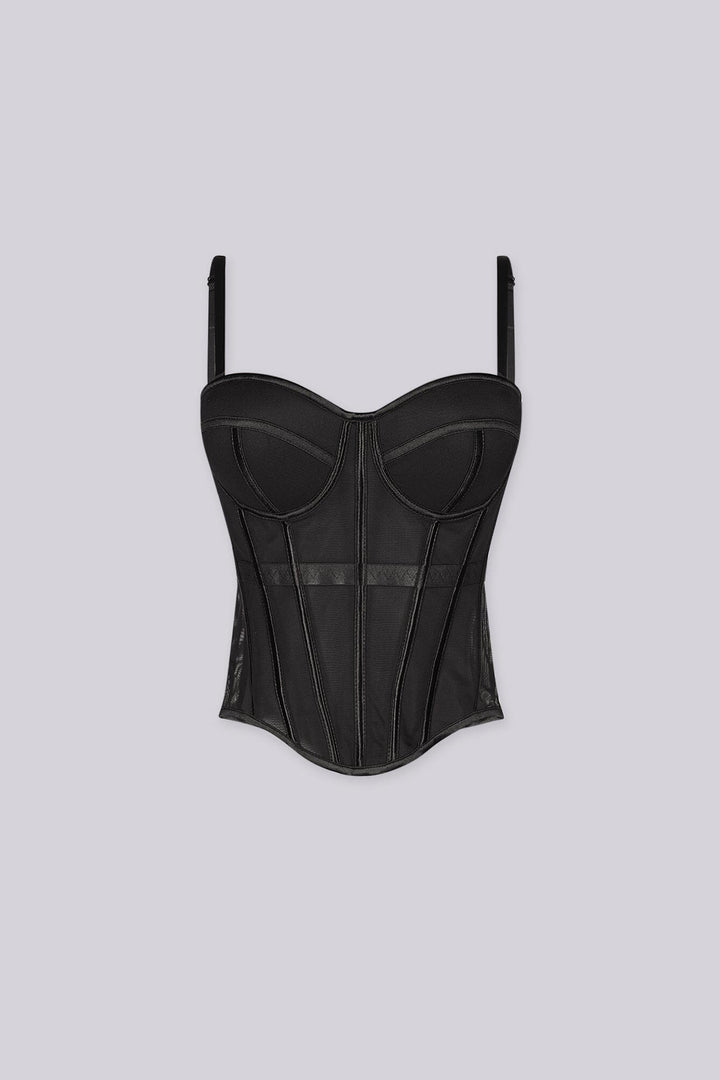 Viera Sheer Mesh Corset Top