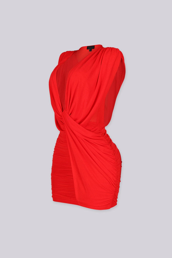 Merlot Deep Rouge Midi Dress