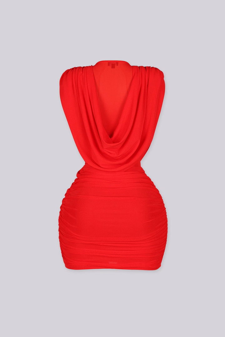 Merlot Deep Rouge Midi Dress