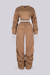Slow Down Ruched Top &amp; Cargo Jogger SET