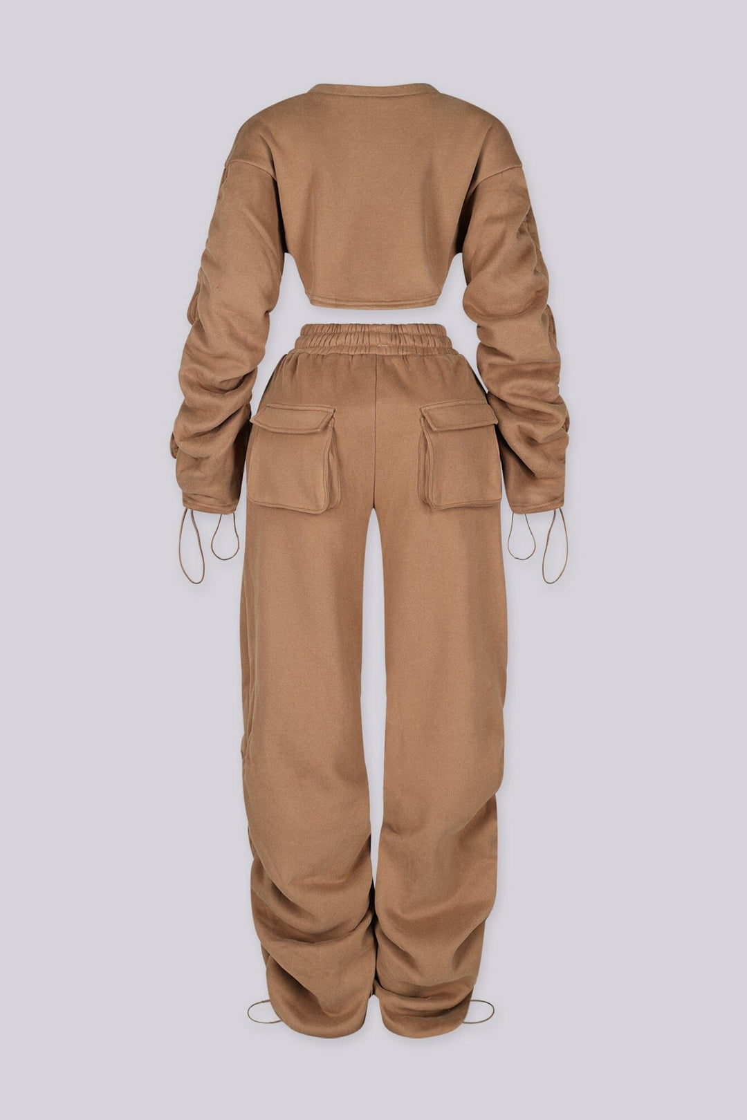 Slow Down Ruched Top &amp; Cargo Jogger SET