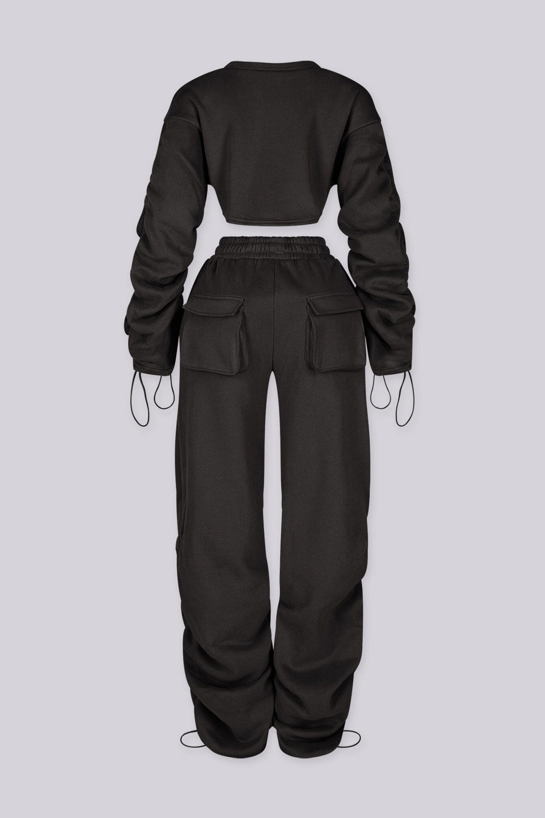 Slow Down Ruched Top &amp; Cargo Jogger SET