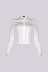 Arwen Poplin Corset Line Blouse