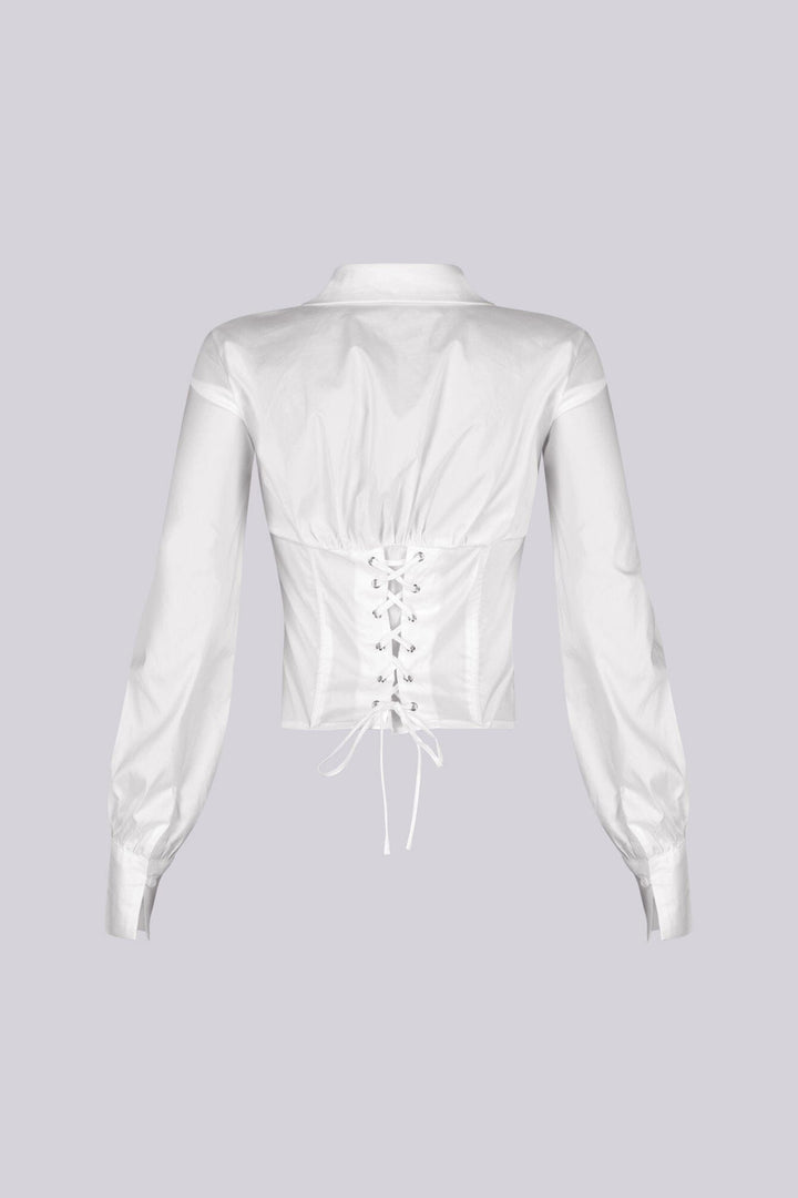 Arwen Poplin Corset Line Blouse