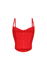 Celeste Lace Mesh Corset Tank Top