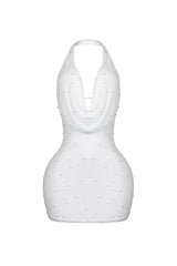 Adelaide Mesh Pearl Mini Dress