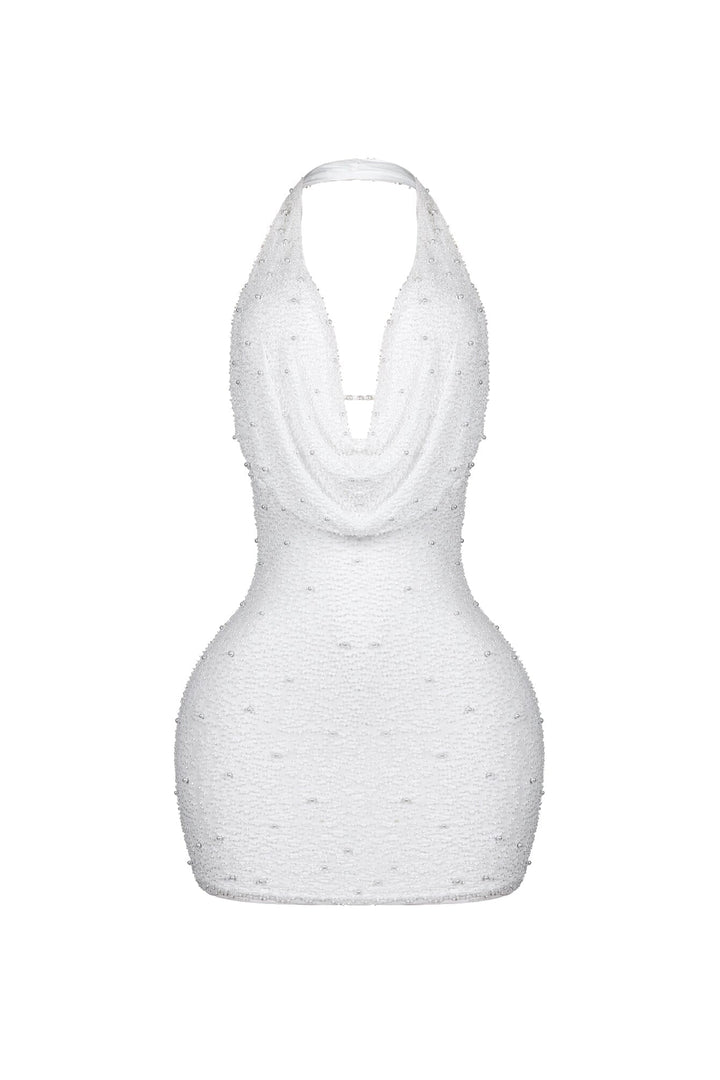 Adelaide Mesh Pearl Mini Dress