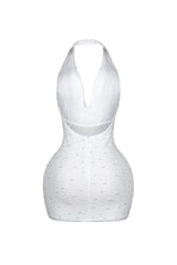 Adelaide Mesh Pearl Mini Dress