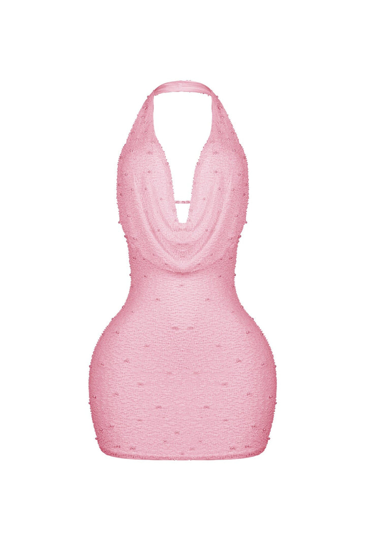 Adelaide Mesh Pearl Mini Dress