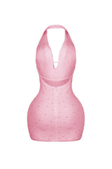 Adelaide Mesh Pearl Mini Dress