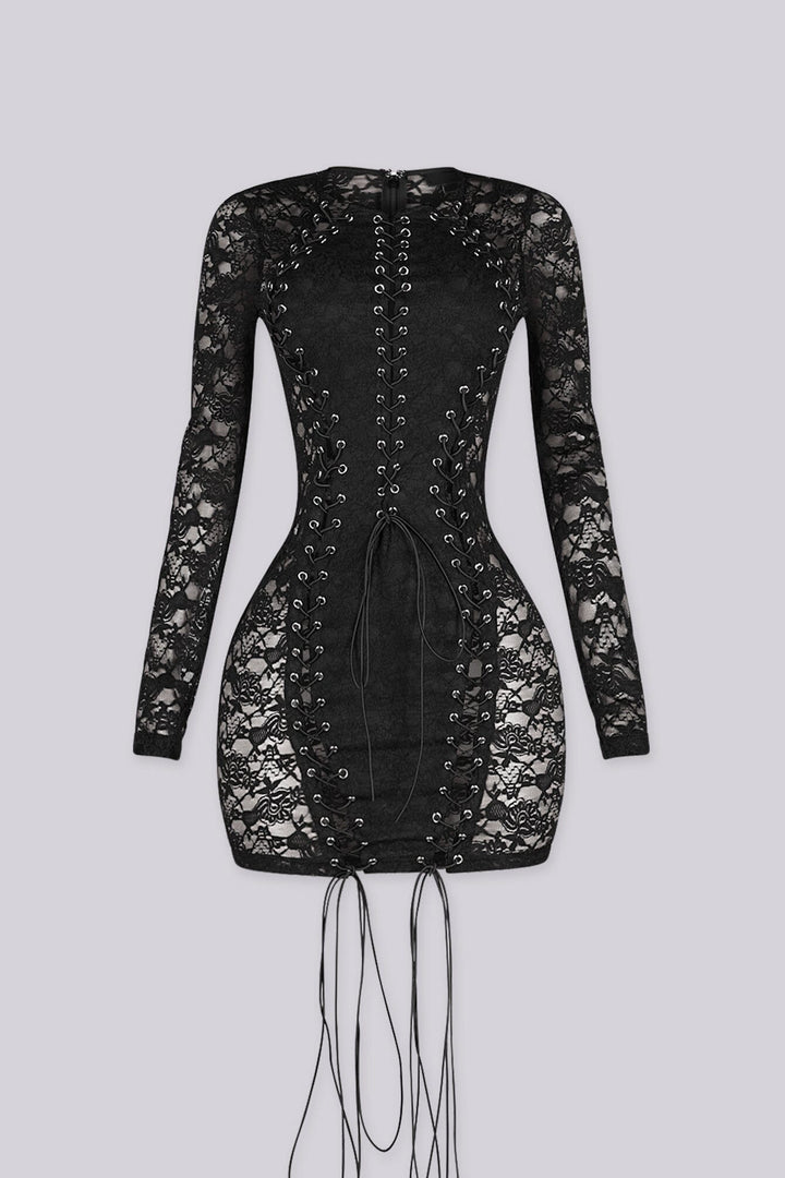 After Dark Grommet Mini Dress