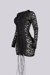 After Dark Grommet Mini Dress
