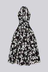 Sersei Lace Up Floral Midi Dress