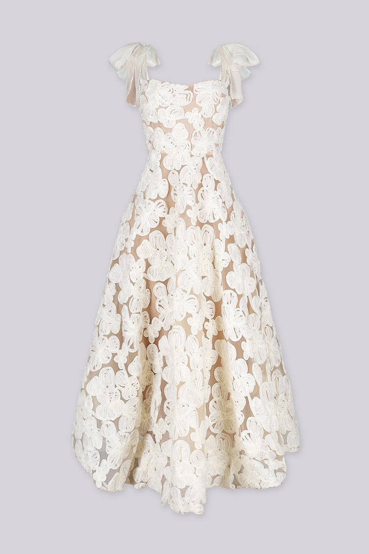 Elysia Floral Sheer Midi Dress