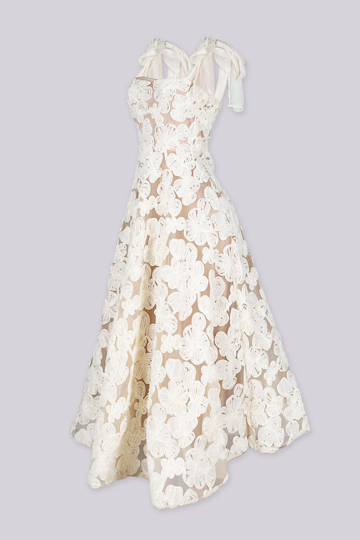 Elysia Floral Sheer Midi Dress