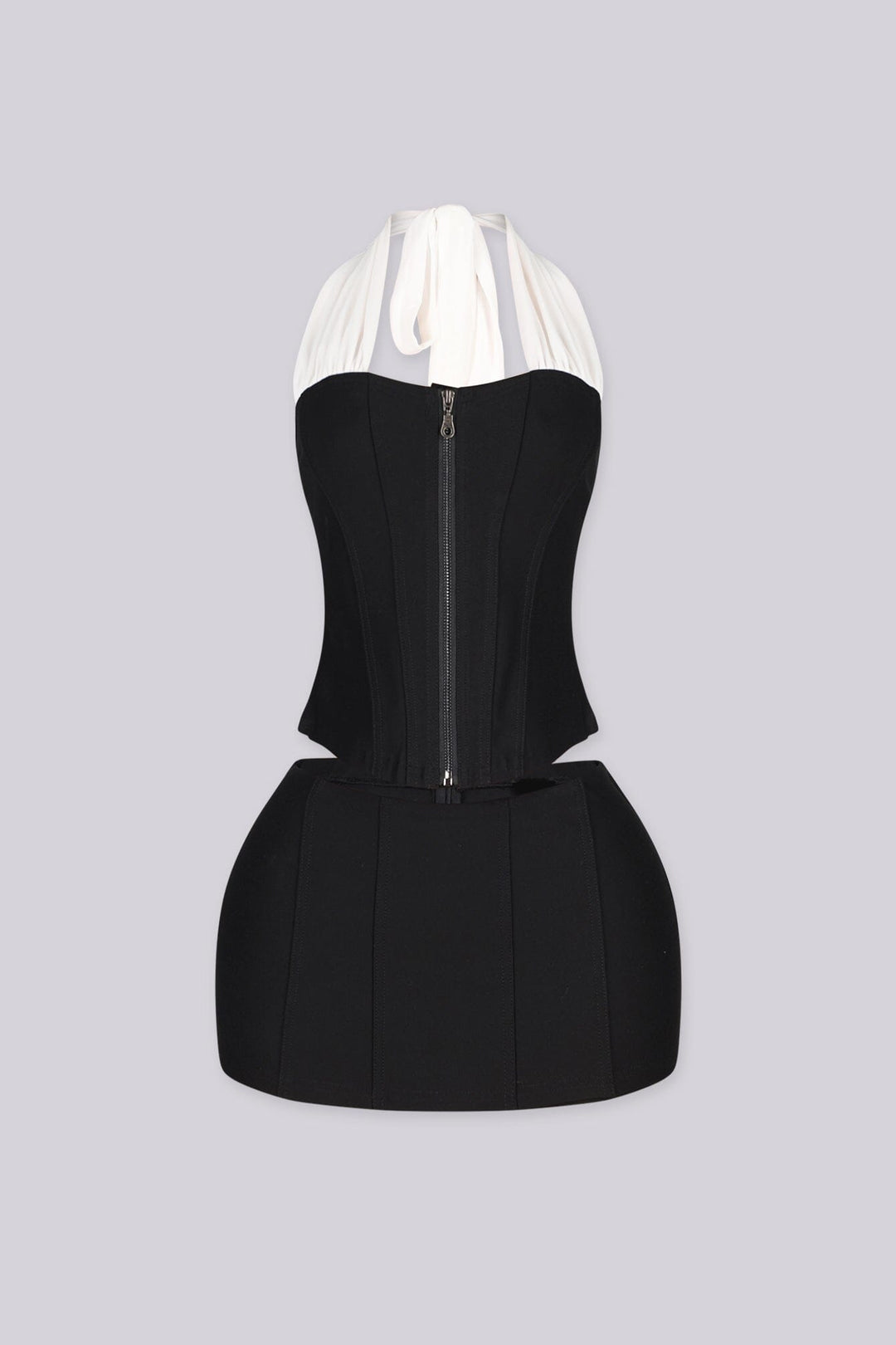 Effie Halter Corset Top &amp; Micro Shorts SET