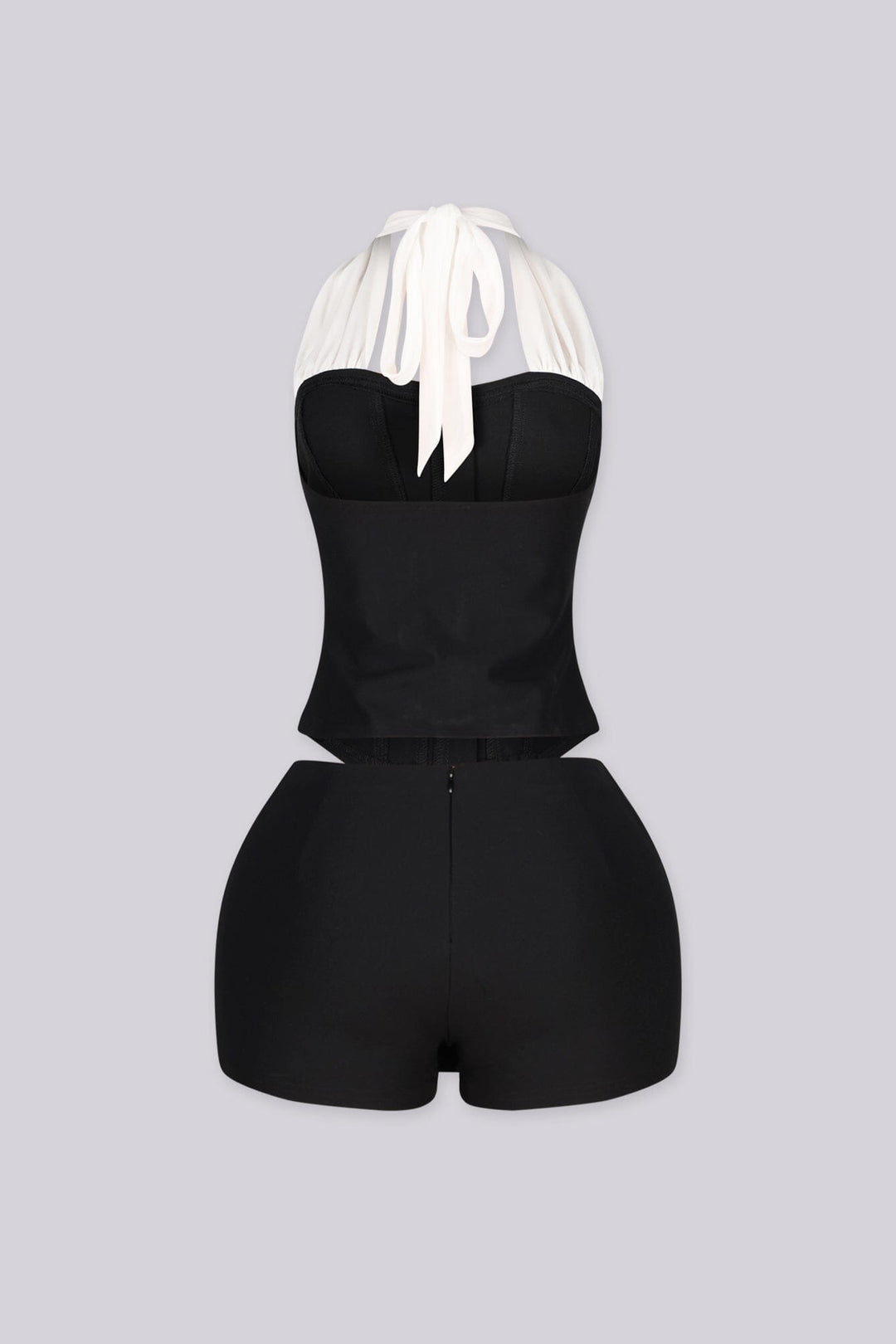 Effie Halter Corset Top &amp; Micro Shorts SET