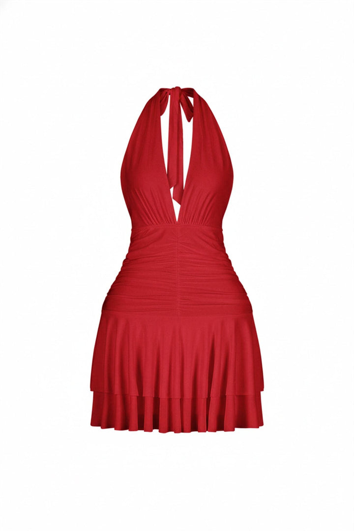 Spinning Cat Flared Mini Dress