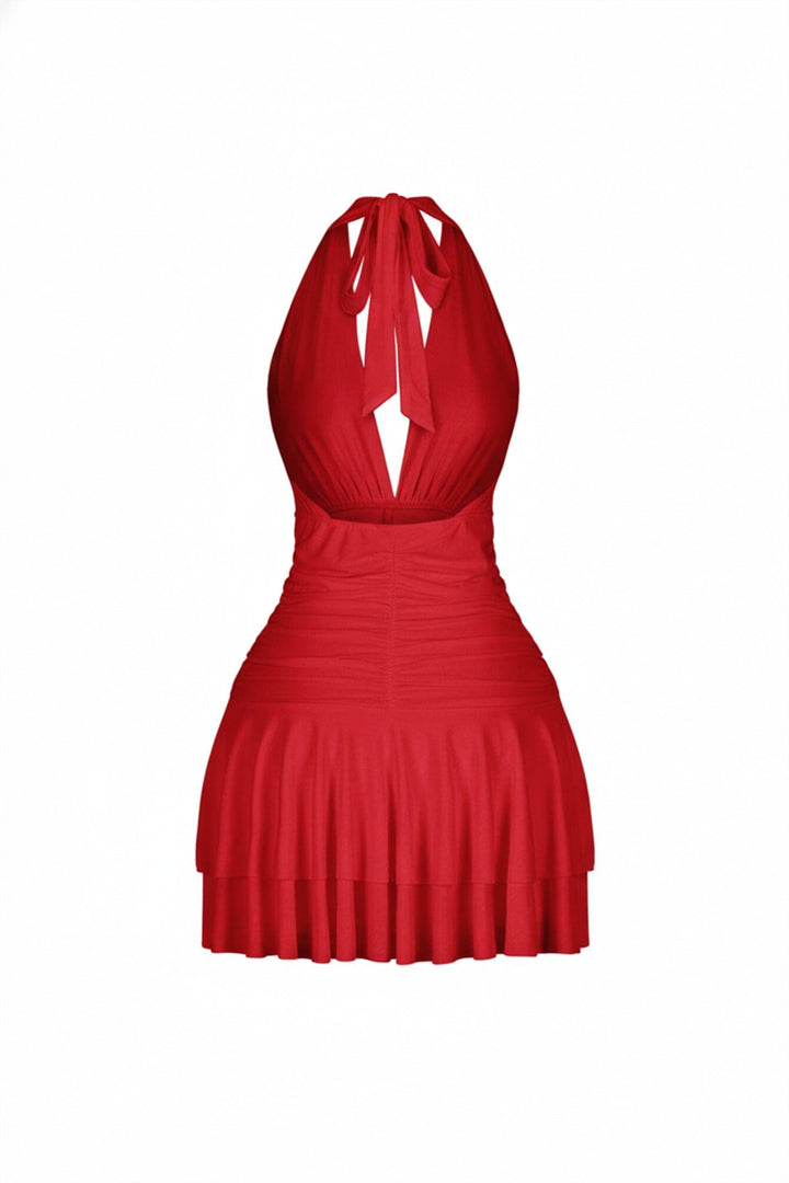 Spinning Cat Flared Mini Dress