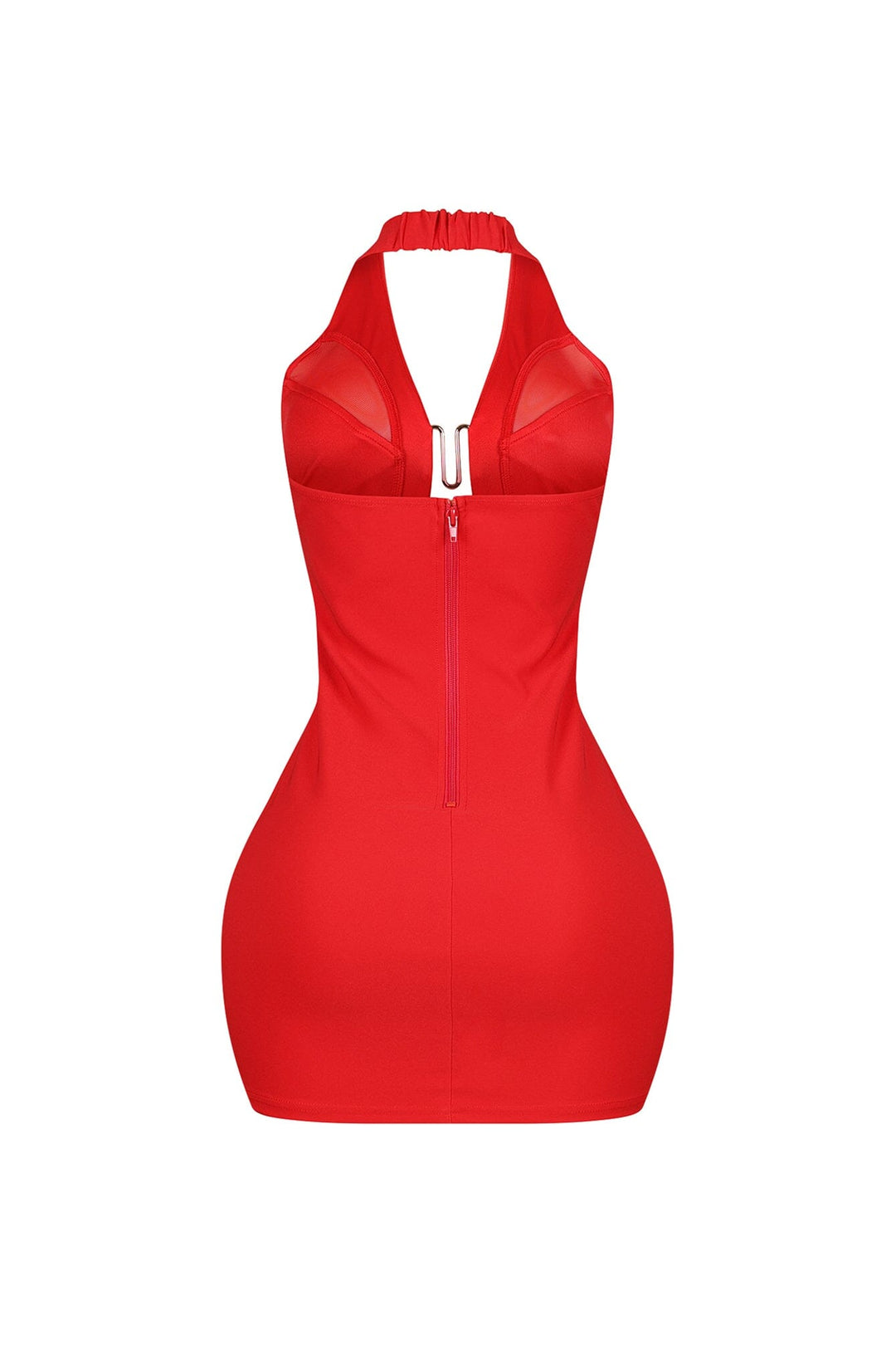 Dilara Halter Neck Metal Trim Mini Dress