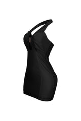 Dilara Halter Neck Metal Trim Mini Dress